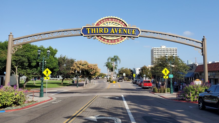 Chula Vista Downtown association third ave sign